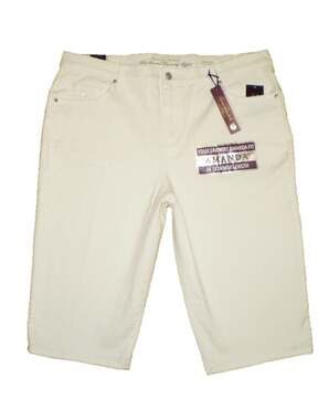 Gloria Vanderbilt Amanda Skimmer Size 18W Pebblestone White Denim Shorts